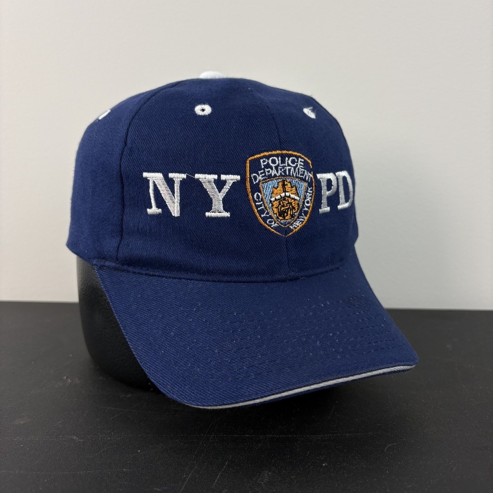 Vintage Y2K NYPD New York Police Department Hat Navy Shield Adjustable Dad Cap